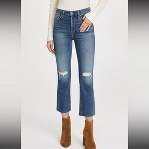 New MOTHER Denim The Hustler Ankle Fray Thrilling Shots Size 26